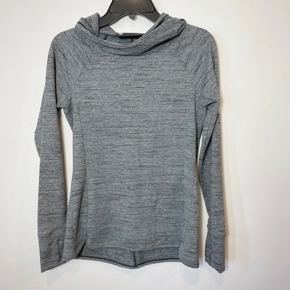 Spyder Womens Solitude Funnel Neck Pullover Top Long Sleeve Gray Small‎ Raglan